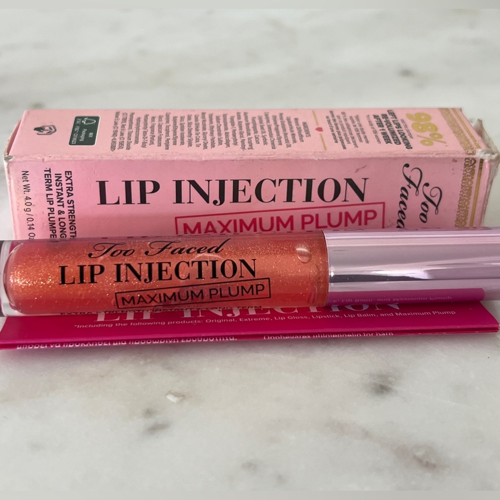 💋 TOO FACED 💋 Lip Injection MAXIMUM Plump Lip Gloss💋 Cotton Candy Kisses 💋 NIB